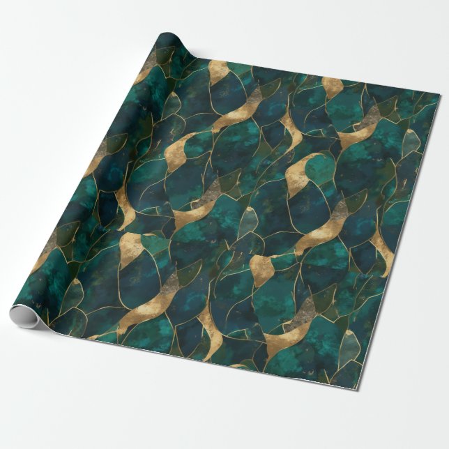 Presente Papel de enrolamento geométrico de Abstrato (Desenrolado)
