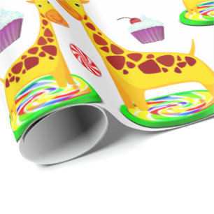 Presente Papel de enrolamento Giraffe