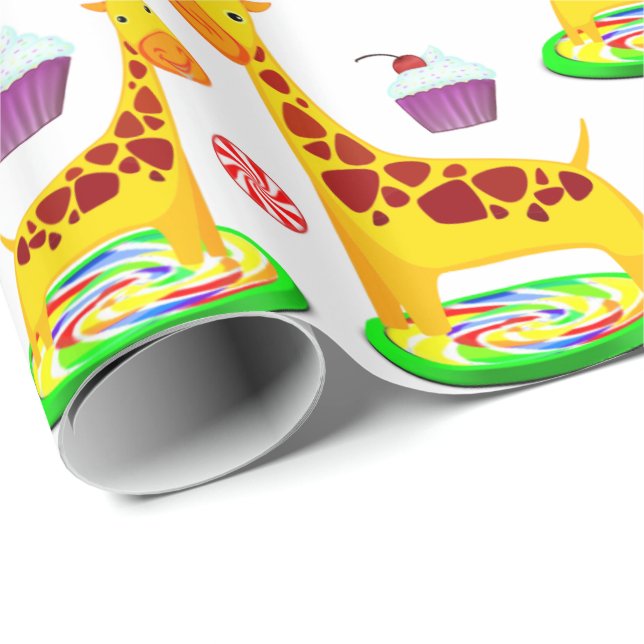 Presente Papel de enrolamento Giraffe (Ponta do rolo)