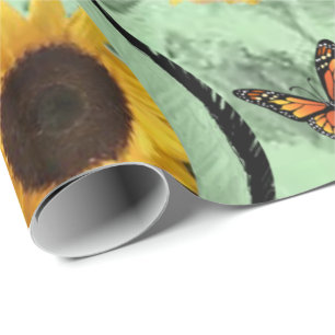 Presente Papel de enrolamento Girassol