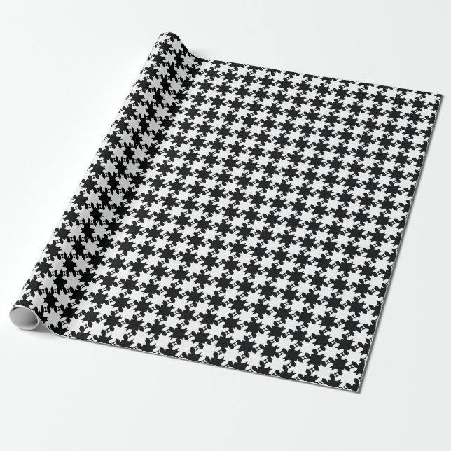 Presente Papel de enrolamento Houndstooth (Desenrolado)