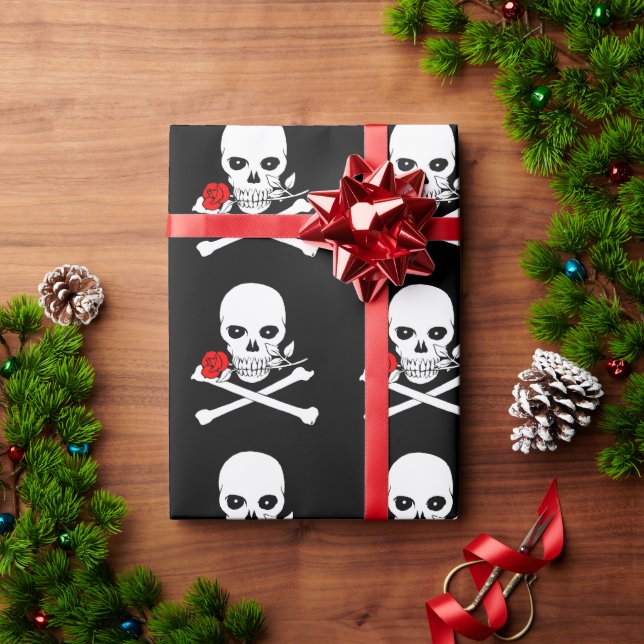 Presente Papel de enrolamento Jolly Roger (Rosa) (Presente de Natal)