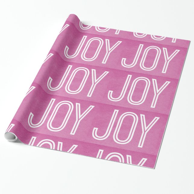 Presente Papel de enrolamento Kraft Joy, rosa (Desenrolado)