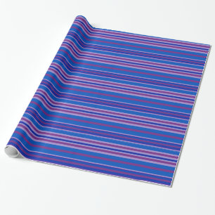 Presente Papel de enrolamento: Mauve, Purple, Blue, Stripes