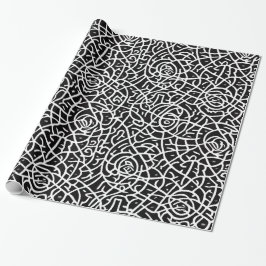 Presente papel de enrolamento na moda negro abstrato modern
