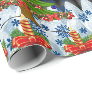 Presente Papel de enrolamento Natal
