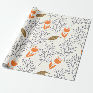 Presente Papel de enrolamento natural da planta das aves