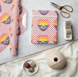 Presente Papel de enrolamento náutico para coração de cruze