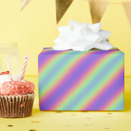 Presente Papel de enrolamento Neon Glow Rainbow Stripe