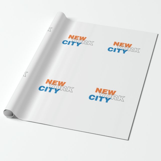 Presente Papel de enrolamento Nova Iorque (Desenrolado)