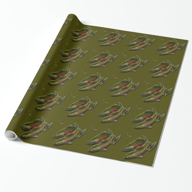 Presente Papel de enrolamento para a pesca Papel de Natal C (Desenrolado)