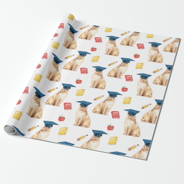 Presente Papel de enrolamento para gatos de graduação, pequ (Desenrolado)