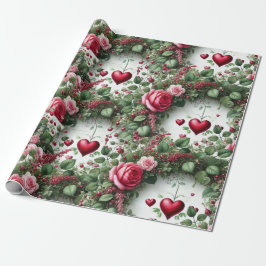 Presente Papel de enrolamento para Namorados e rosas