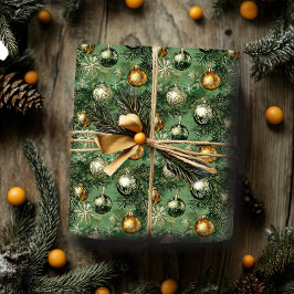 Presente Papel de enrolamento para ornamentos Dourados e ve