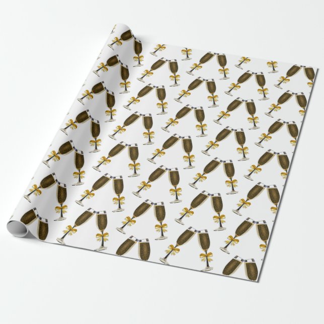 Presente Papel de enrolamento para vidros de vinho (Desenrolado)