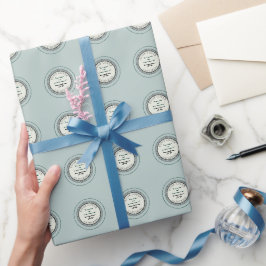 Presente Papel de enrolamento personalizado azul do tórax a