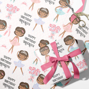 Presente Papel de enrolamento personalizado Black Ballerina