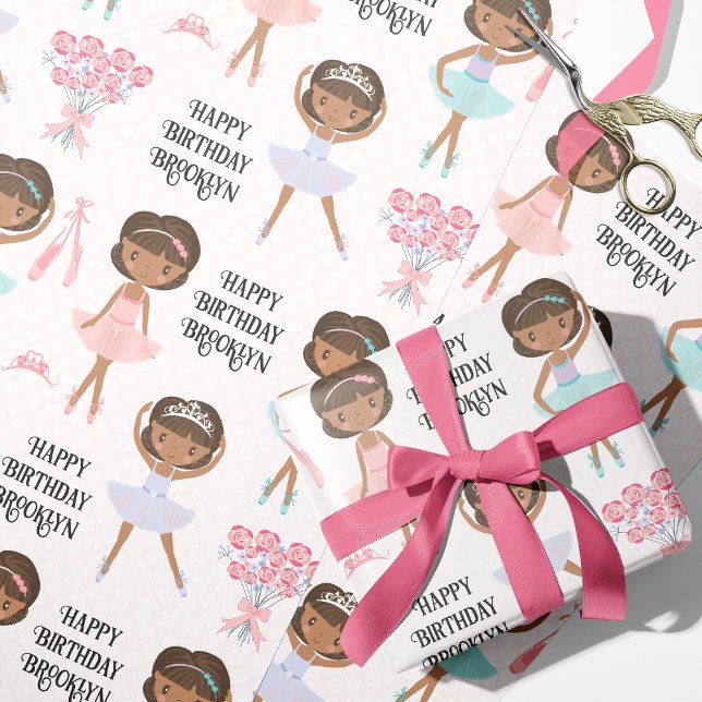 Presente Papel de enrolamento personalizado Black Ballerina (Criador carregado)
