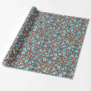 Presente Papel de enrolamento Pop de cor laranja da ventoin