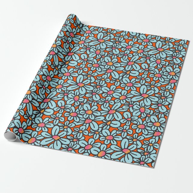 Presente Papel de enrolamento Pop de cor laranja da ventoin (Desenrolado)
