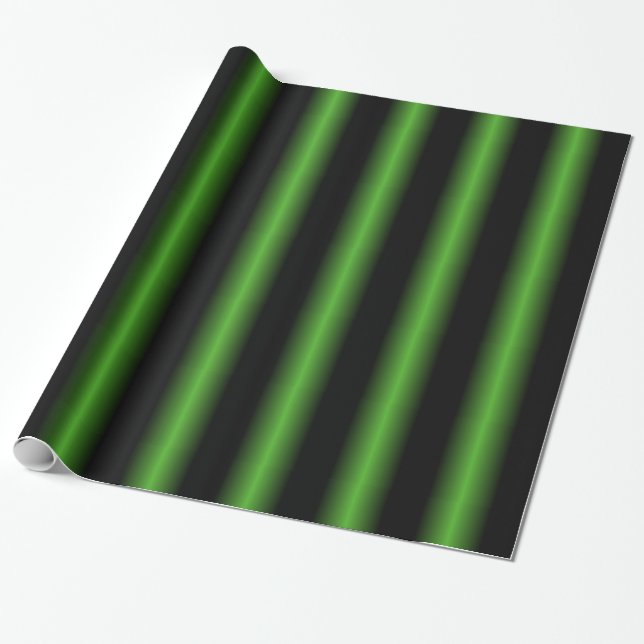 Presente Papel de enrolamento preto e verde (Desenrolado)