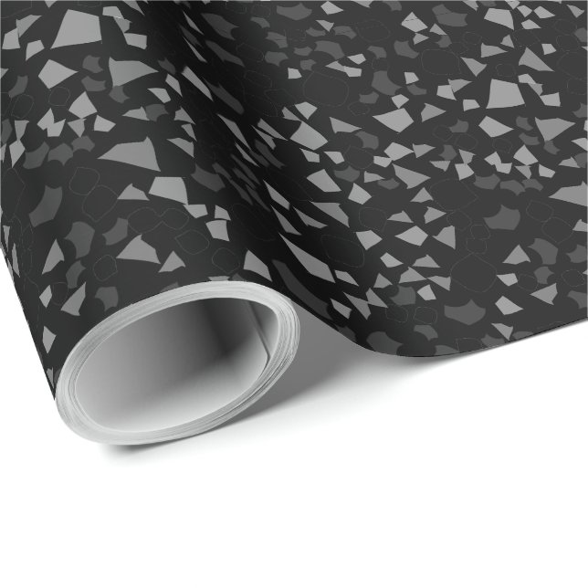 Presente Papel de enrolamento preto simples moderno (Ponta do rolo)