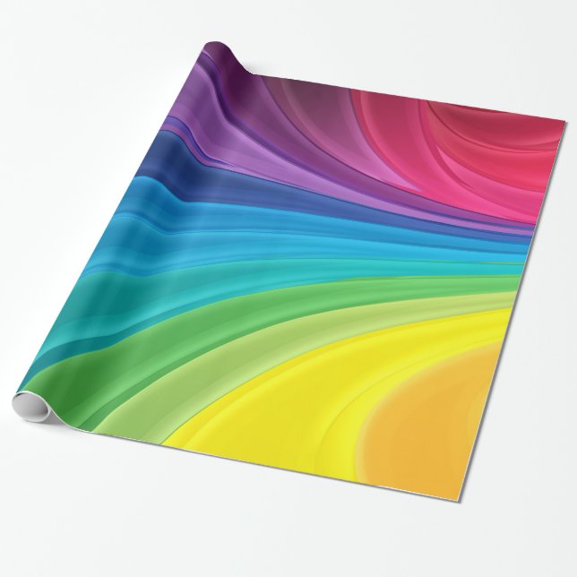 Presente Papel de enrolamento Rainbow Abstrato Gift (Desenrolado)
