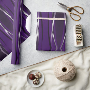 Presente Papel de enrolamento - Retro prateado roxo