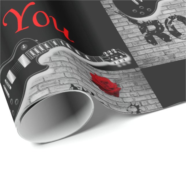 Presente Papel de enrolamento Rock Music (Ponta do rolo)