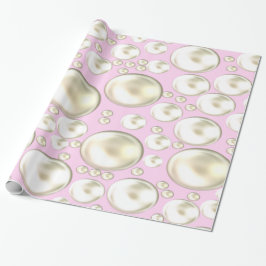 Presente Papel de enrolamento rosa e pérolas