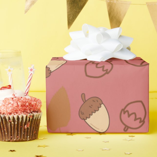 Presente Papel de enrolamento sem costura de avelã para que (Festa de aniversário)