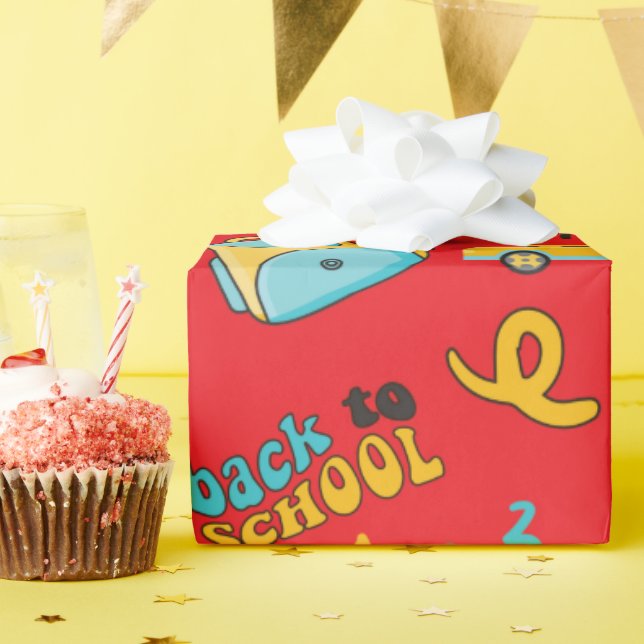 Presente Papel de enrolamento sem costura: números e barram (Festa de aniversário)