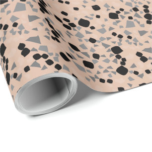 Presente Papel de enrolamento Terrazzo para Blush Simples M