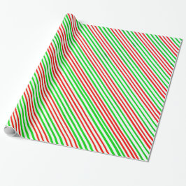 Presente Papel de enrolamento verde para a faixa vermelha