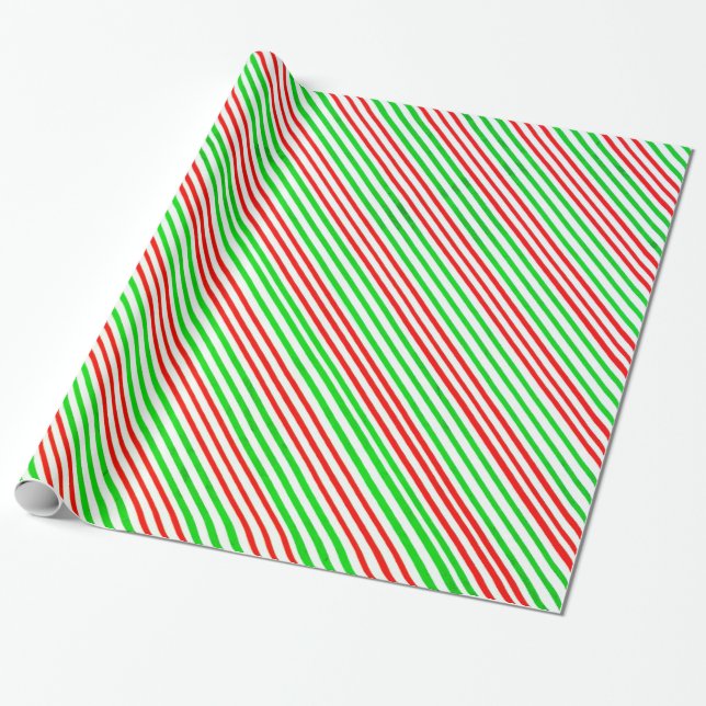 Presente Papel de enrolamento verde para a faixa vermelha (Desenrolado)