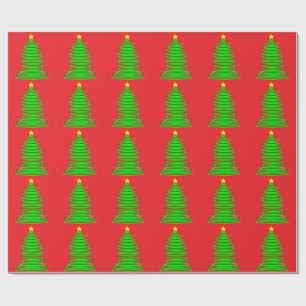 Presente Papel de enrolamento vermelho da árvore de Natal