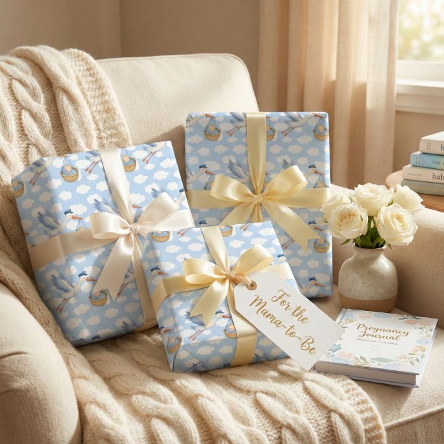 Presente Papel de enrolar Baby Boy para entrega de história (Criador carregado)