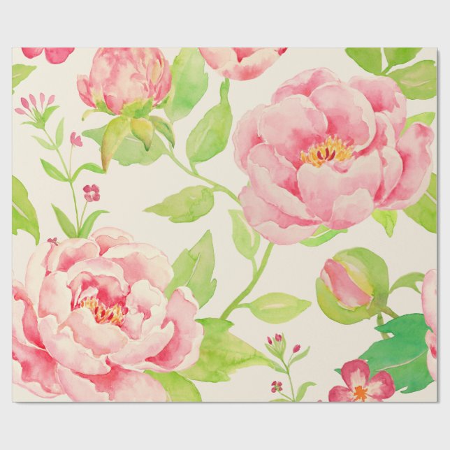 Presente Papel de enrolar clássico a cor-de-rosa-pia (Aberto)