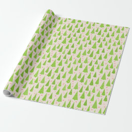 Presente Papel de enrolar das árvores de Natal pequenino