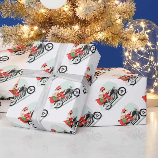 Presente Papel de enrolar de Natal do Sr. e da Sra. Biker P (Feriados)