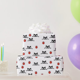 Presente Papel de enrolar para gatos do Dia das Bruxas