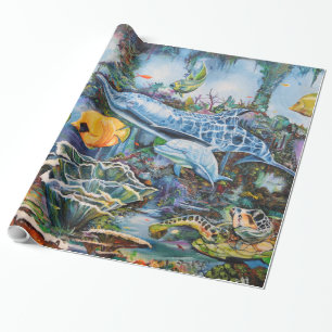 Presente Papel de envolvimento 27 subaquático