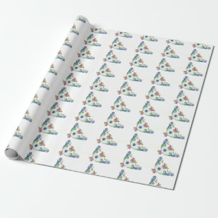 Presente Papel de envolvimento 2 de Rosemaling