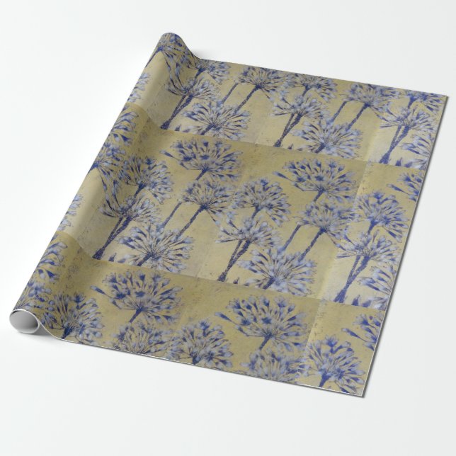 PRESENTE PAPEL DE ENVOLVIMENTO. AGAPANTHUS DO OURO & DA (Desenrolado)