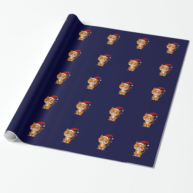 Presente Papel de envolvimento alaranjado engraçado do (Desenrolado)