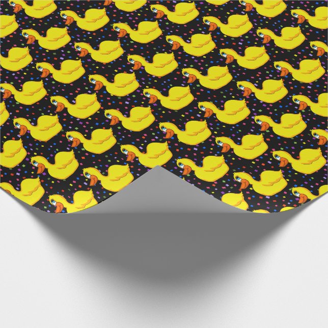 Presente Papel de envolvimento amarelo do pato (Ponta)