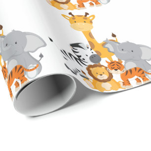 Presente Papel de envolvimento animal do bebê bonito da