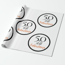 Papel de envolvimento ao 50th aniversário grande
