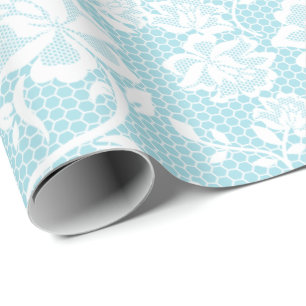 Presente Papel de envolvimento azul e branco Pastel