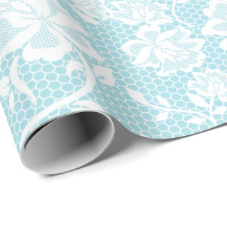 Presente Papel de envolvimento azul e branco Pastel